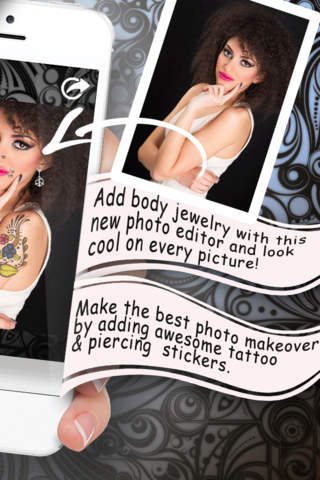 Tattoo & Piercing Photo Editor – Ink Your Skin With Tattoos Stickers & Add Body Jewelry screenshot 2