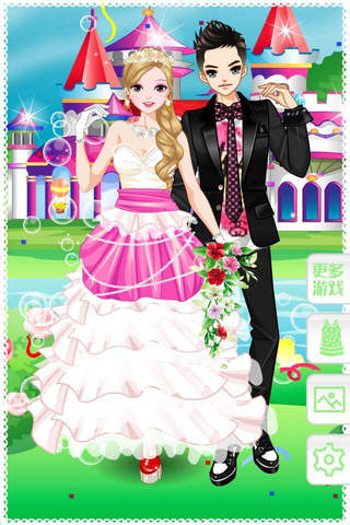 玫瑰新娘的嫁衣 - 公主和王子的婚礼婚纱沙龙女孩益智休闲小游戏 screenshot 4