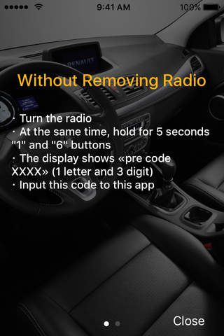 Radio Code for Renault Stereo screenshot 3