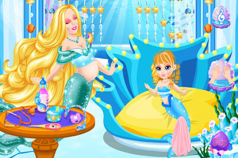 人鱼公主和宝贝 - 公主时尚一站式沙龙-女孩游戏 screenshot 4
