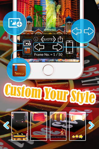 FrameLock – Casino Las Vegas : Screen Photo Maker Overlay Wallpaper For Free screenshot 2