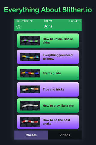 Skins Guide for Slither.io - Free Cheats screenshot 2
