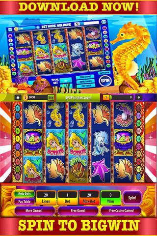 Classic 999 Casino Slots Of Sea crab: Free Game HD ! screenshot 2