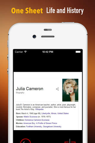 Julia Cameron Biography and Quotes: Life with Documentary screenshot 2