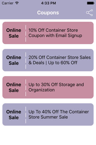 Coupons for The Container Store Shopping App screenshot 2