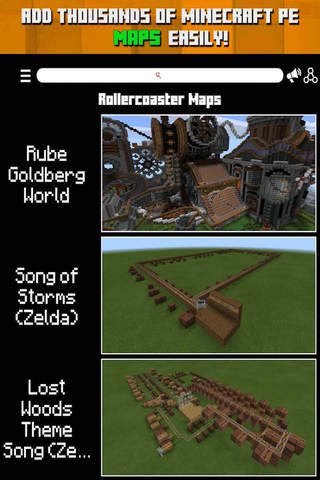 Roller Coasters in MINECRAFT PE ( Pocket Edition ) - Download The Best Maps Now ( Free ) screenshot 2