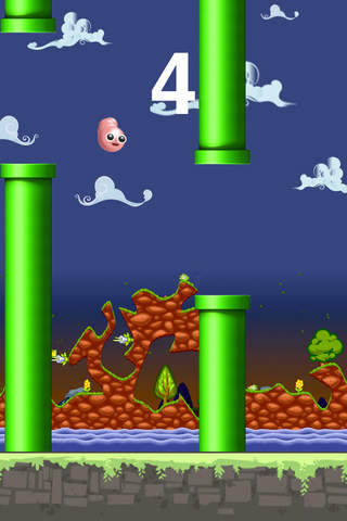 Flappy Pink Worms screenshot 2