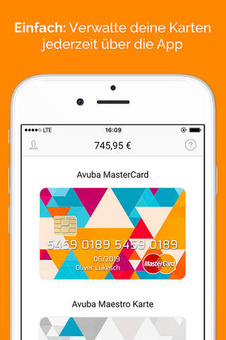 Avuba - Echtzeit MasterCard® und Geld senden screenshot 2