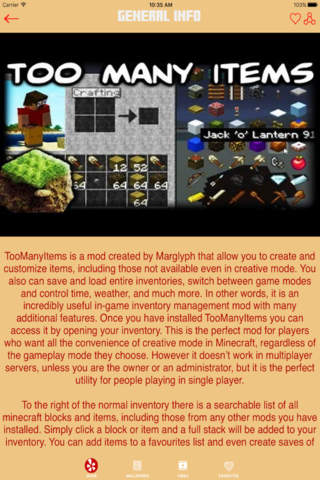 TOO MANY ITEMS MODS FOR MINECRAFT - The Best Pocket Many Items Edition Wiki for MCPC screenshot 4