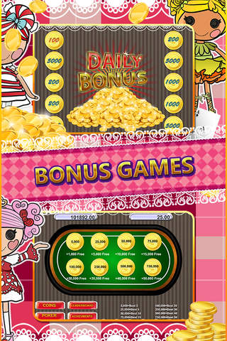 Slot Machine and Poker Mega Casino “ Lalaloopsy Dolls Slots Edition ” for Free screenshot 3