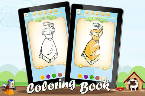 Coloring Dresses for Princess Free screenshot 2