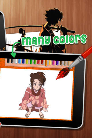 Coloring Book Anime Manga Samurai Champloo Pro screenshot 2