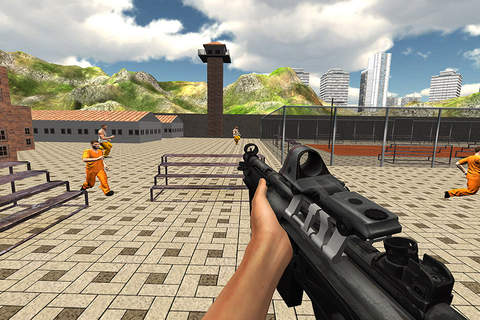 Prison Escape Police Sniper  3D - Mafia Jail Breakout, Shootout & Kill Criminals by Elite Assault Gun screenshot 2