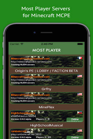 Mineservers - Multiplayer Browser For Minecraft PE screenshot 2
