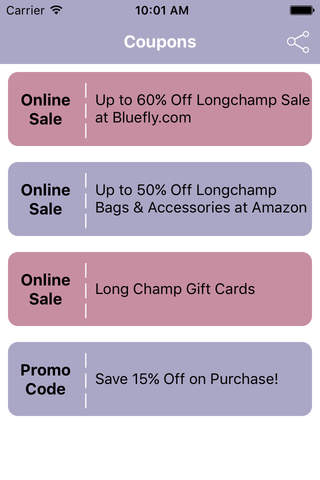 Coupons for Longchamp  App screenshot 2