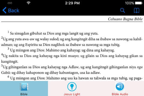 Cebuano Ang Biblia Lumang Tipan Bugna Version Bagong Tipan Philippines Bible screenshot 2
