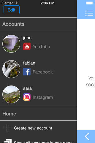 All Social Media in One App Facebook,Twitter,Instagram... screenshot 3