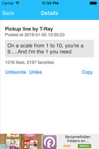 Pickup+ Lite: Social Network Based on Pickup Lines screenshot 3