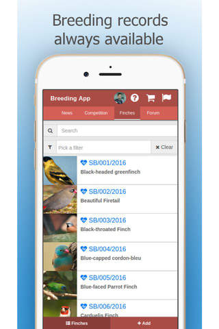 Finch Breeding App screenshot 2