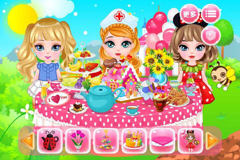 公主的生日派对 - 宝贝娃娃甜品做饭蛋糕烹饪儿童食谱免费 screenshot 4