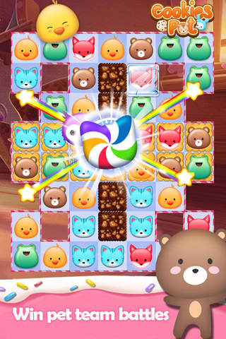 Cookies Pets 2 - Amazing Cookie Cats Blast Mania Match 3 Game screenshot 4