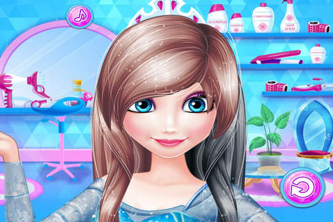 白雪公主美发沙龙 - 化妆换装养成，女生儿童教育小游戏免费 screenshot 4
