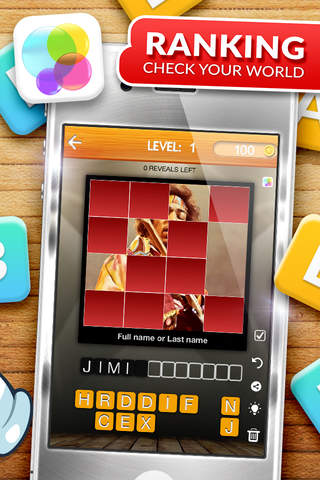 Answers The Pics : Guitarists Trivia Reveal Puzzles Games screenshot 2
