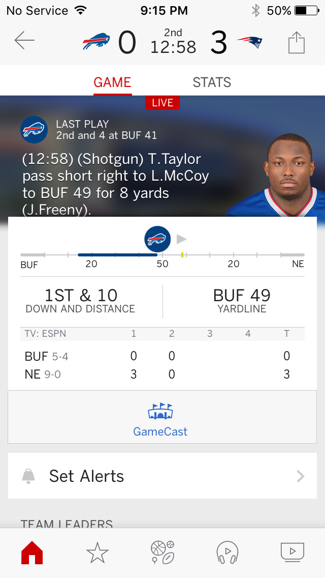 Screenshots of ESPN for iPhone