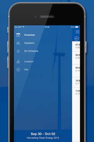 2015 Harvesting Clean Energy Conference Scheduling App screenshot 2