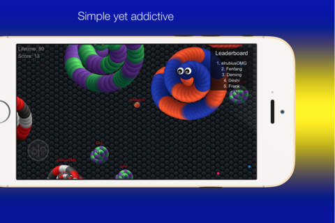 Super Hungry Anaconda - Rolling Color Snake Go screenshot 2