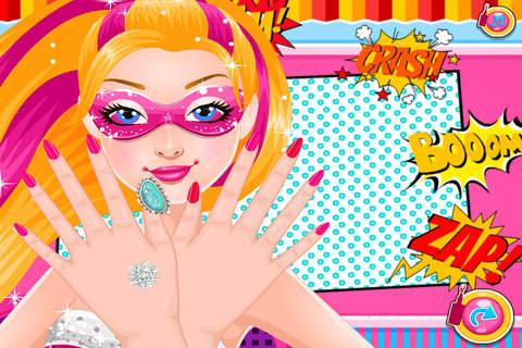 芭比超人美甲秀 - 甜心公主爱化妆，灰姑娘美丽日记，女孩免费爱玩游戏 screenshot 4