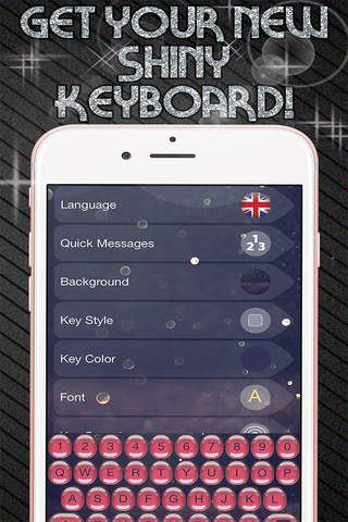 Glitter Keyboard Designs – Custom Glow Keyboards With Shiny Backgrounds, New Emoji.s & Fonts screenshot 3