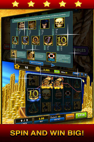 Factbook Power Slots - Treasure hunt finder of the pirate kings on caribbean harbor one screenshot 2