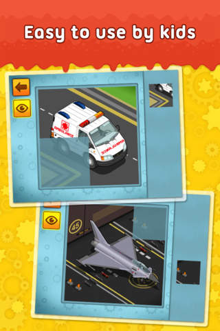 Cars, Trucks and other Vehicles : puzzle game for little boys and preschool kids : Free screenshot 4