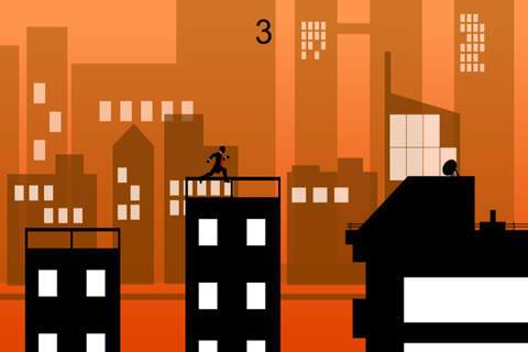 Agent Running In Vector City Roofs - Cool Addictive Vector Game For iPhone screenshot 3