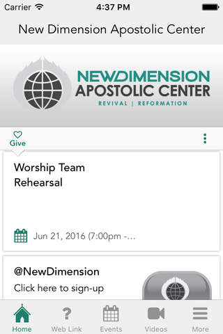 New Dimension Apostolic Center screenshot 2