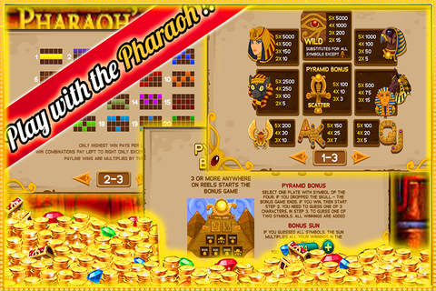 777 Awesome Casino Slots Pharaoh Machines HD! screenshot 3