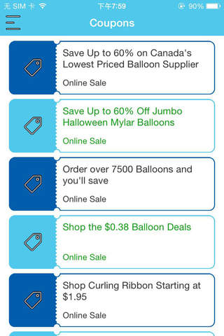 Coupons for Bargain Balloons screenshot 2