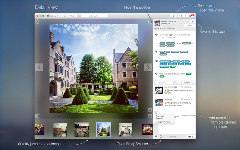 PhotoDesk Instagram for Mac 5.0.638 破解版 - 优秀的Instagram客户端