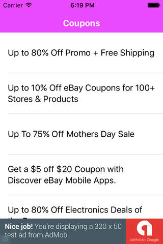 Coupons for Ebay App screenshot 2