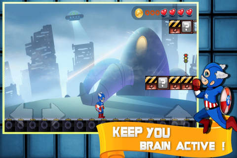 City Blue Man Run Adventure screenshot 2