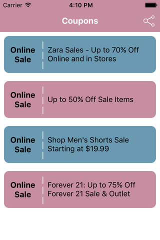 Coupons for Zara App screenshot 2