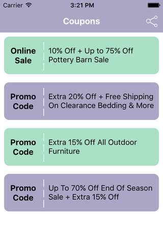 Coupons for Pottery Barn Furniture App screenshot 2