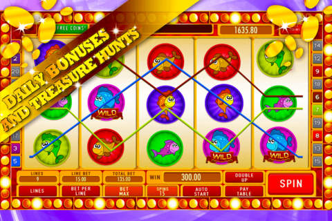 Lucky Shark Slots: Find the golden fish and enjoy digital coin gambling games screenshot 3