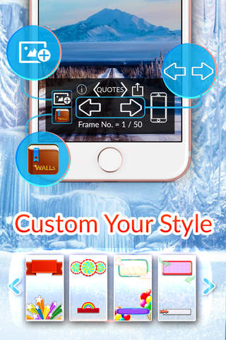 Frame Lock –  Frozen & Winter : Screen Maker Photo  Overlays Wallpaper Free Edition screenshot 2