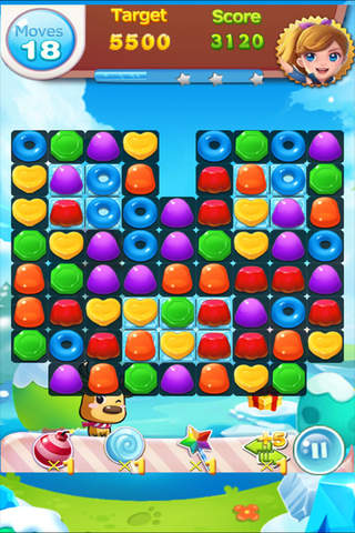 Candy Snow Cookie-Match 3 puzzle crush jelly game screenshot 2