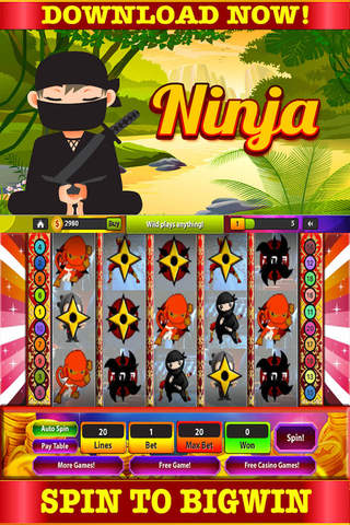 777 Classic Casino Slots Of Ninaja: Free Game HD screenshot 3