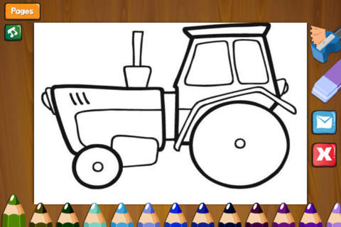 Color Book for The Tractors in The Farm screenshot 3