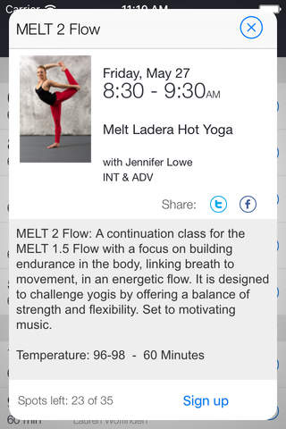 Melt Ladera Hot Yoga screenshot 2