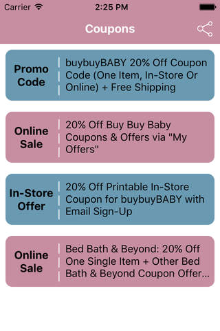 Coupons for buybuyBABY Shopping App screenshot 2